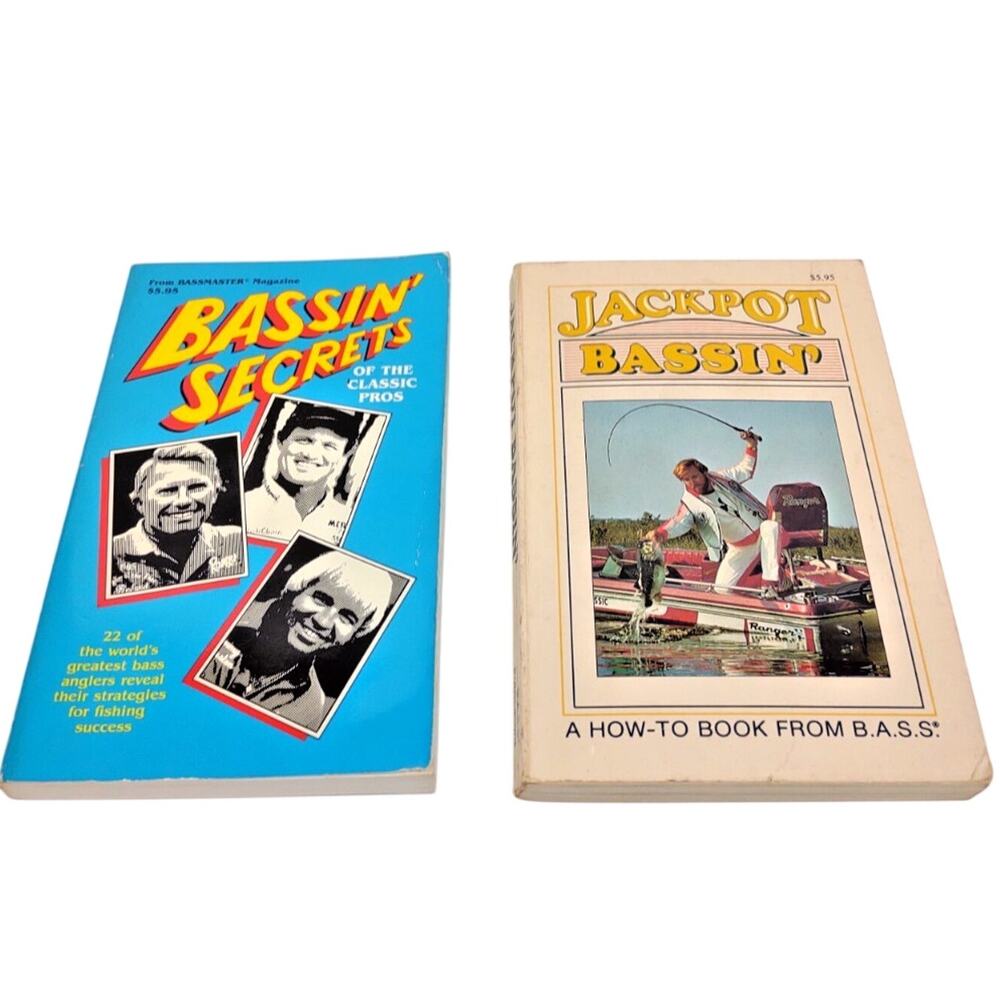 Vintage Fishing Jackpot Bassin' (1982) & Bassin' Secrets of the Pro (1995) PPB